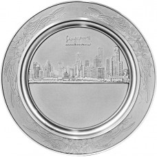 Pewter Tray - Classic Singapore Scenery Tray