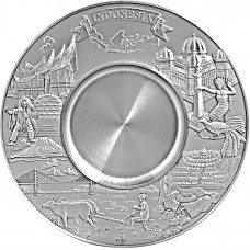 Pewter Tray - (3D) Iconic Indonesia cultural scenes & view