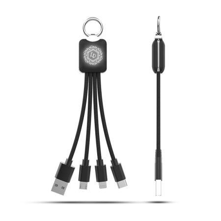 CABLEGLOW - LED LIGHT UP LOGO - 3 IN 1 FAST CHARGE