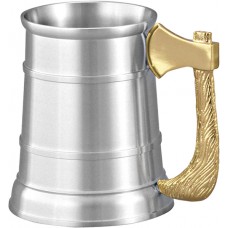 Pewter Axe Tankard (Gold) -121mmH / 540ml