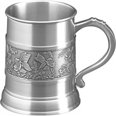 Gold Fish Tankard Pewter - 97mmH / 300ml (2 sizes)
