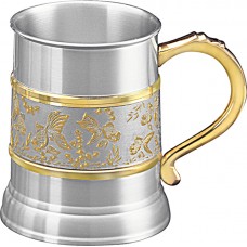 Gold Fish Tankard (Gold) Pewter - 97mmH / 300ml (2 sizes)