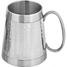 Pewter Mug/Pewter Tankard - tankard with hand hammered effect on body - 93mmH / 300ml