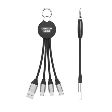 CABLEGLOW - LED LIGHT UP LOGO - 3 IN 1 FAST CHARGE