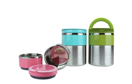 Double Wall Stainless Steel Lunch Box (Double Layers)