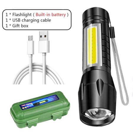 LED Torchlight USB Charging, rechargeable ,zoomable-3 mode