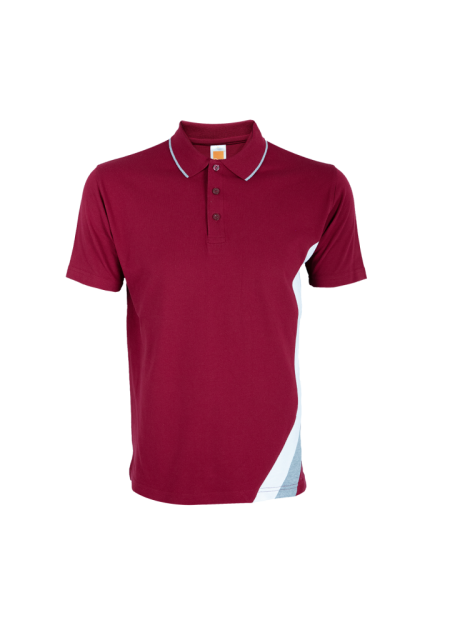 HONEYCOMB POLO TEE OREN SPORT HC2706 – Maroon / Ash Grey / White