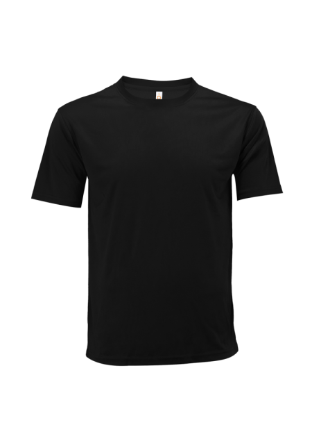 MICROFIBRE ROUND NECK MINI EYELET -OREN SPORT QD7202-BLACK