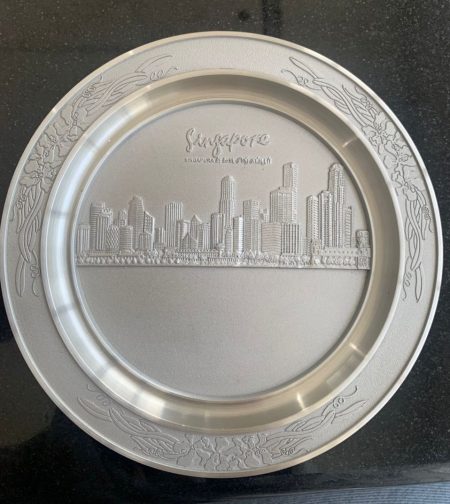 Singapore Pewter Tray /Plate -3 sizes