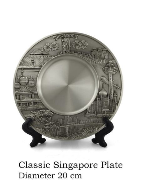 Singapore Pewter Tray /Plate -20cm