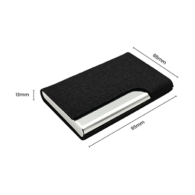 PU Name Card Holder -Black , Dark Grey