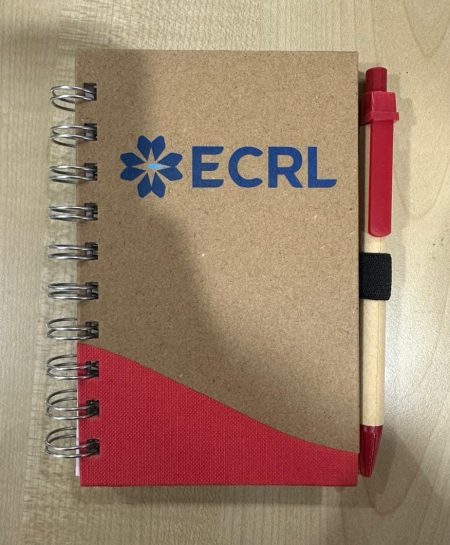 ECO NOTEPAD WITH STICKY NOTES-10CM X 14CM-RED