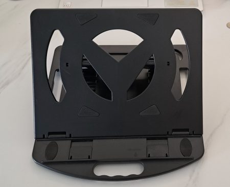 Laptop Stand with Phone Holder - Black , White