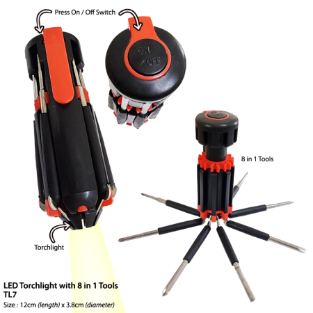 LED TORCHLIGHT WITH TOOL KIT