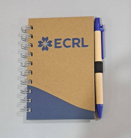 ECO NOTEPAD WITH STICKY NOTES-10CM X 14CM-BLUE
