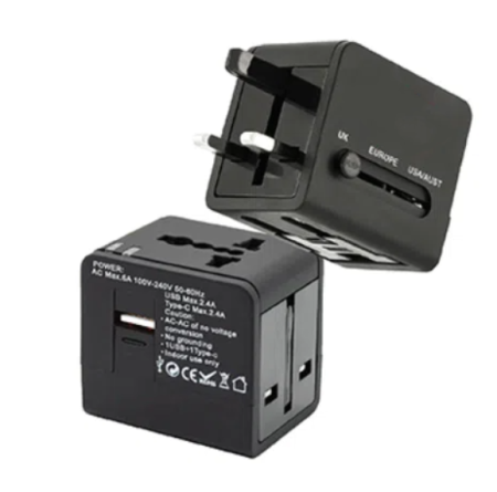 Travel Adapter 1 USB + 1 Type-C Charger