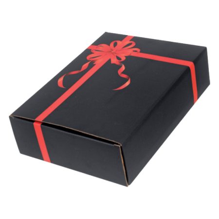 Black Gift Box (with printed ribbon) : 26cm(H) x 15cm(L) x 7.5cm(W)