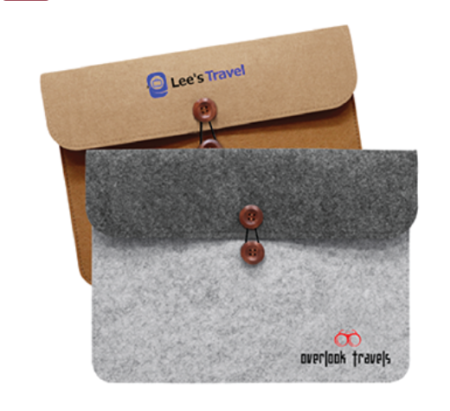 15.4” Duo Tone Felt Sleeve Pouch