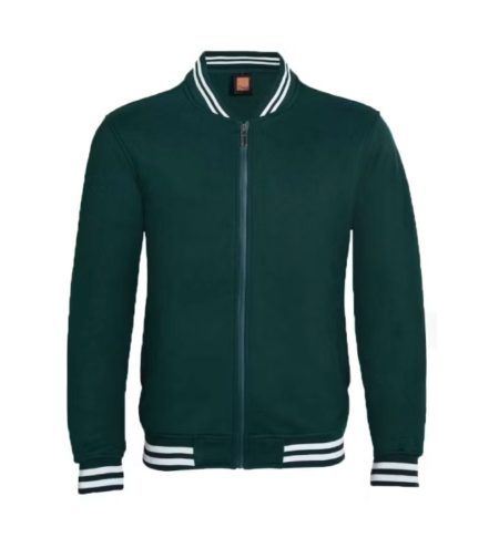 Oren Sport SS1315 Sport Varsity Jacket / Sweatshirt  - Forest Green/White