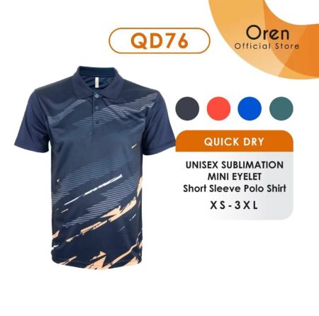Oren Sport QD76 Quick Dry Sublimation Polo Shirt (Unisex)