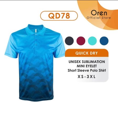 Oren Sport QD78 Quick Dry Sublimation Polo Shirt