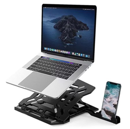 2 in 1 Laptop Stand with Phone Holder