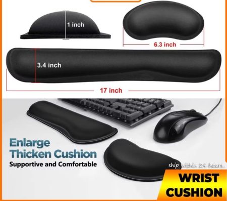 Dual Wrist Rest Pad - Keyboard and Mouse