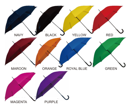 Umbrella 24" - Crook J Handle (Auto Open)