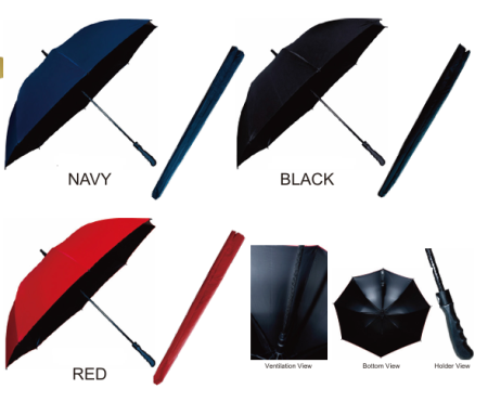 Umbrella 27" 190T / Black Coated (Inner)