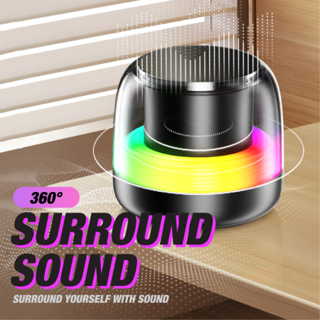 Multifunction Bluetooth Speaker with Color Ambient Light