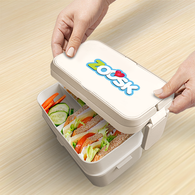 Eco Bamboo Lunch Box - 1200ml ( 2 tier )