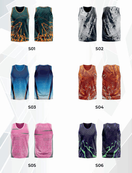 Sublimation Singlet Jersey - Multiple Designs