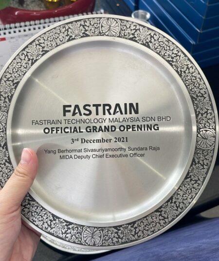 Pewter Tray – Ornamental tray - Logo Laser Engraving in Black Sample
