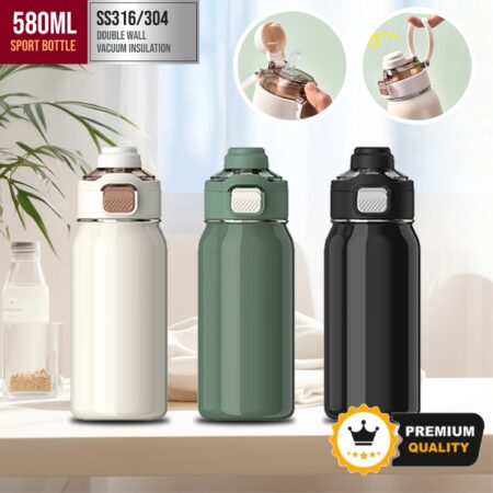 Stainless Steel SS304 Vacuum Bottle - 580ml