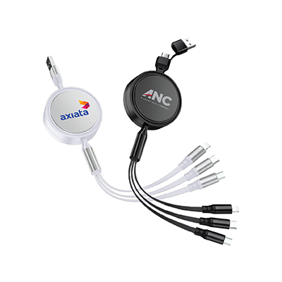 3-in-2 Retractable USB Fast Charging Cable