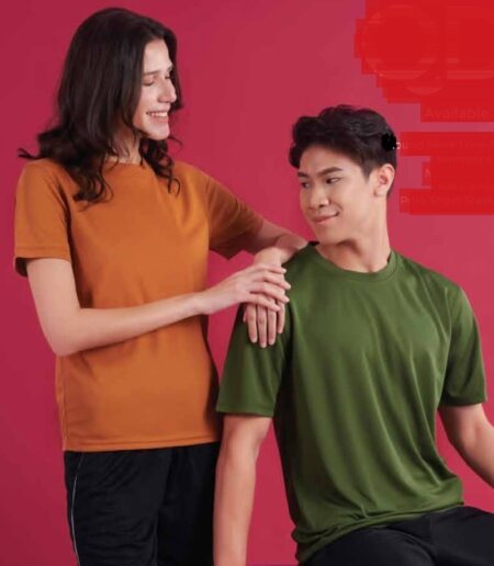 Microfiber Eyelet Round Neck Oren Sport QD04 - 160gsm