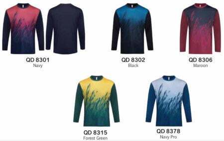 Mini Eyelet Long Sleeve Round Neck Sublimation Oren Sport QD83 - 150gsm