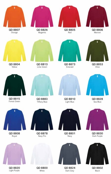 Kids Microfiber Long Sleeve Round Neck Oren Sport QD88 - 160gsm