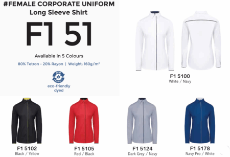 Corporate Uniform Long Sleeve Oren Sport F1 51 - 160gsm