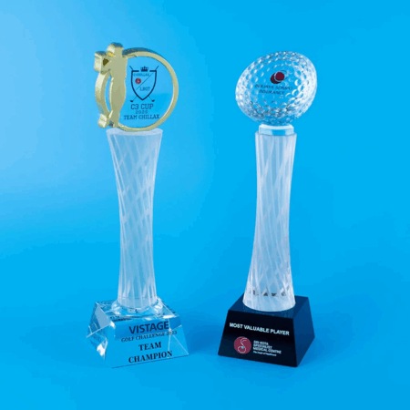 Crystal Trophy - Golf