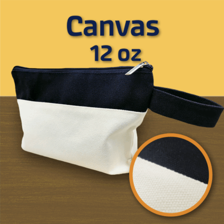 Canvas Zippered Pouch Travel Organizer - 12oz