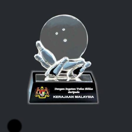 Crystal Bowling Trophy