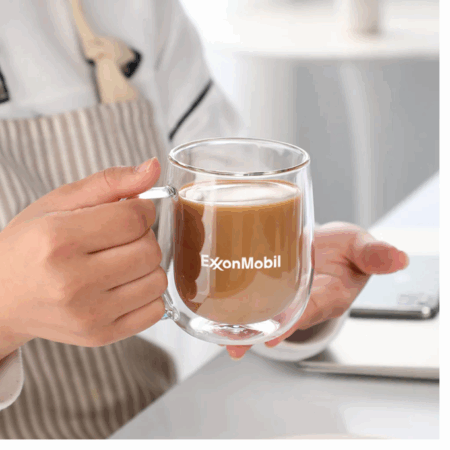 Double Wall Thermal Glass Mug - 350ml