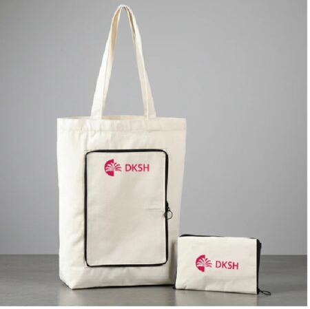 Foldable Cotton Canvas Tote Bag - 8oz