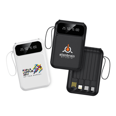 Power Bank With 4 Built-In Cables - 10000mAh