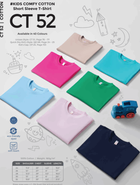 Oren Sport Kid 100% Cotton T-Shirt - CT52
