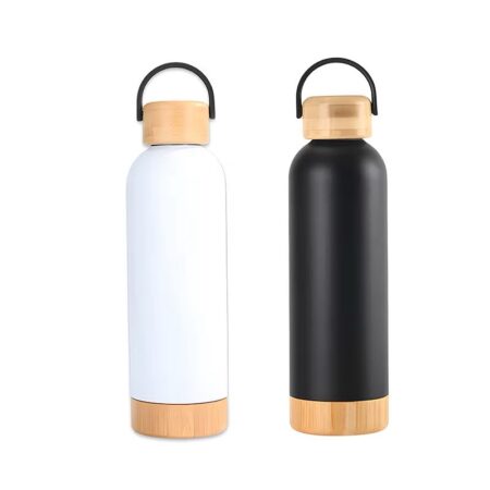 Eco Bamboo Thermos Flask With Bamboo Base - 500ml