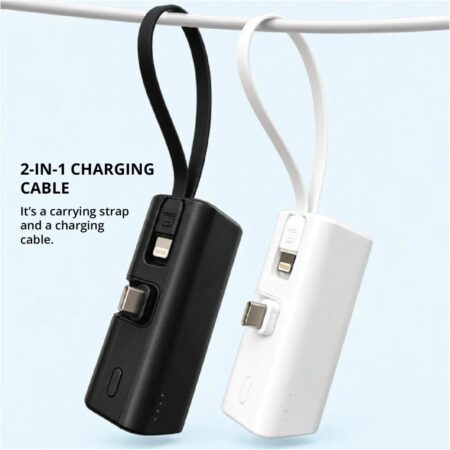 2-in-1 Mini Fast Charging Power Bank - 5000mAh